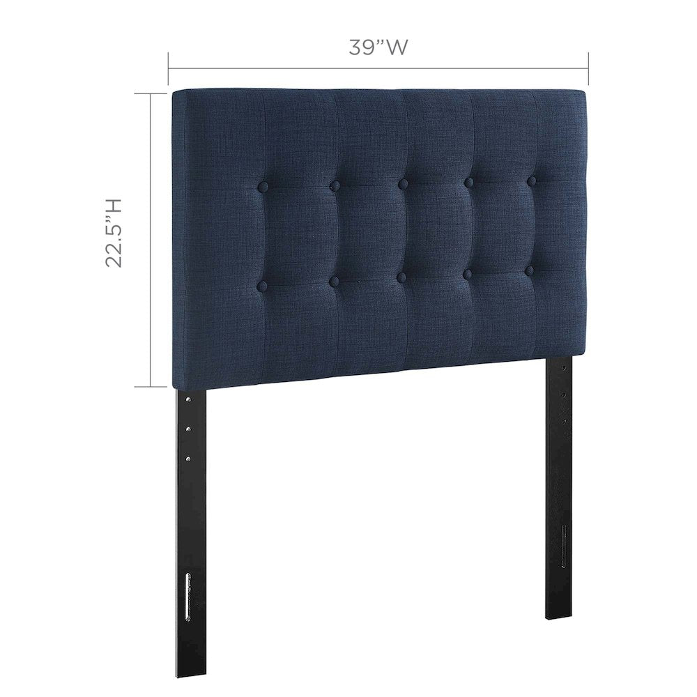 Emily Upholstered Fabric Twin Headboard