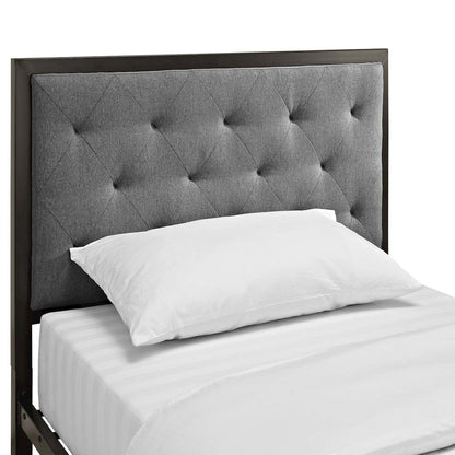 Mia Fabric Twin Bed