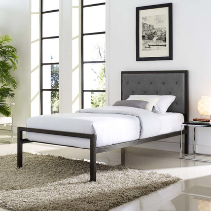 Mia Fabric Twin Bed