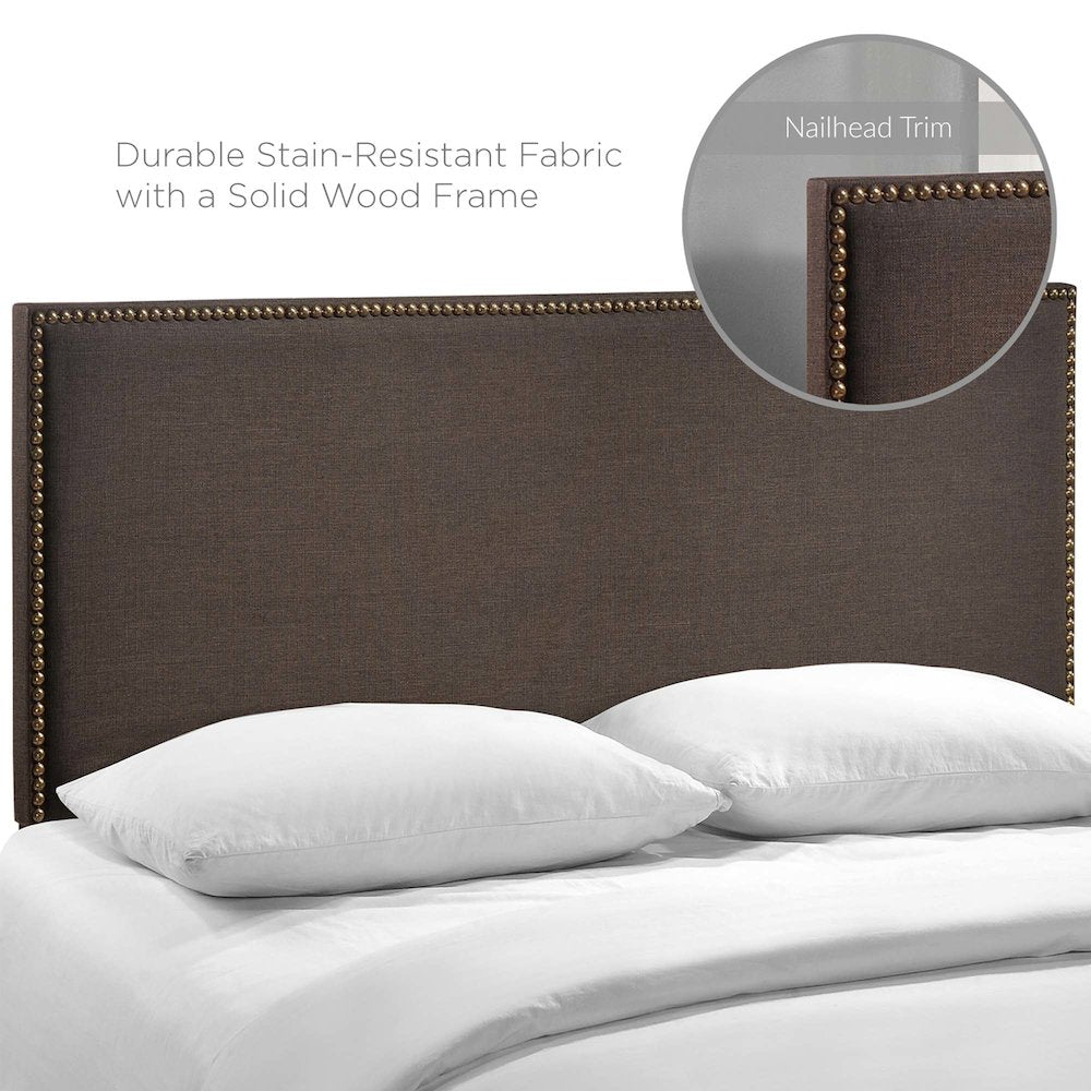 Region Nailhead Upholstered Queen Headboard