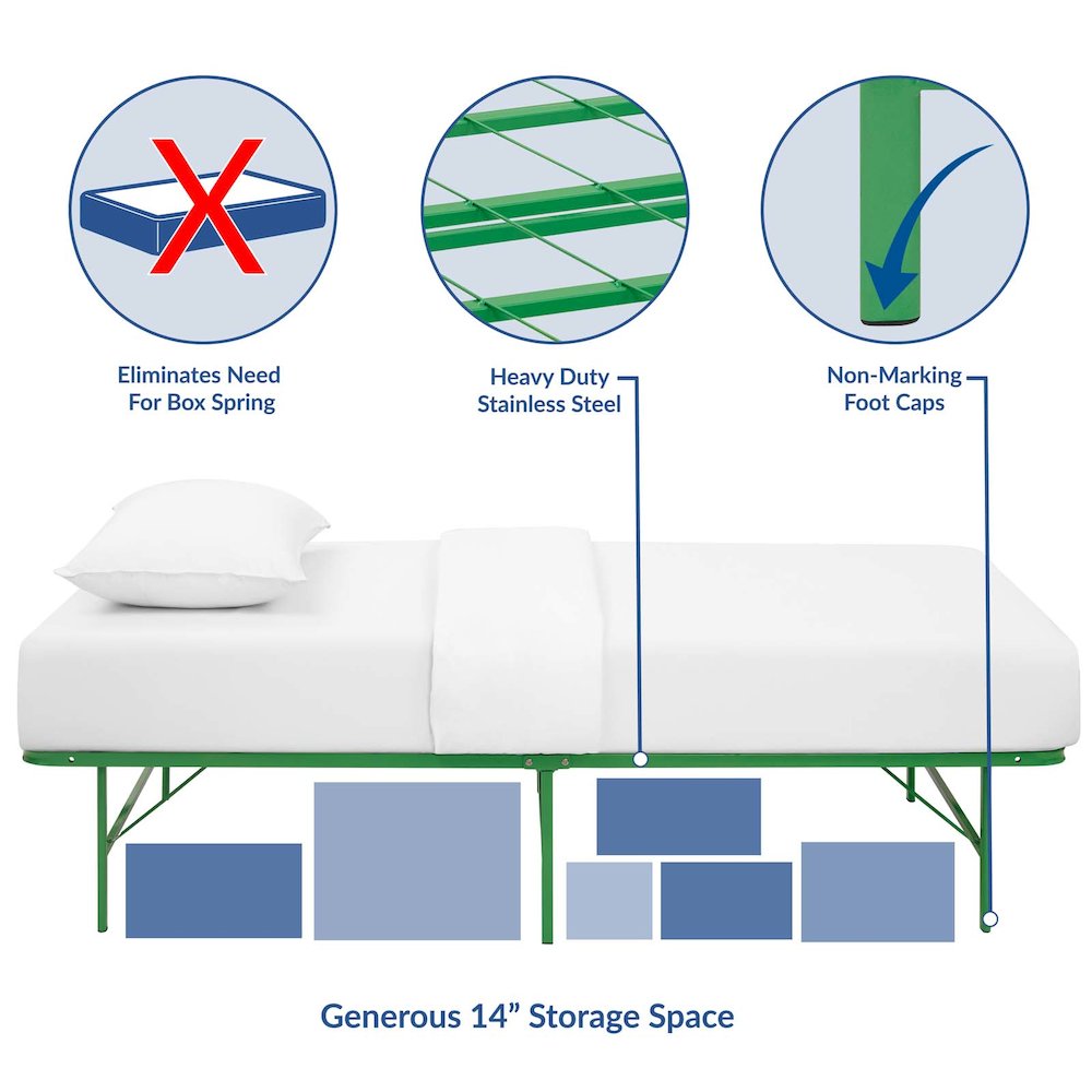 Horizon Stainless Steel Twin Bed Frame