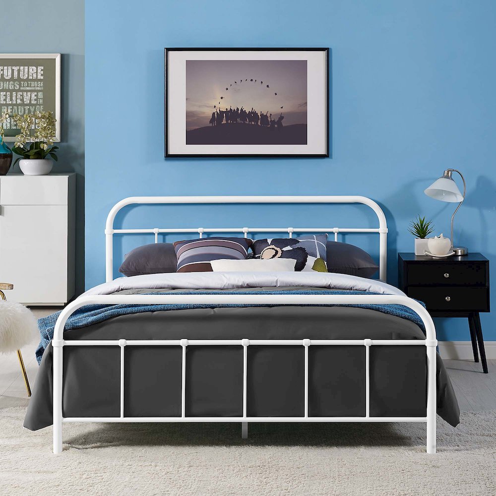 Maisie Stainless Steel Queen Bed Frame