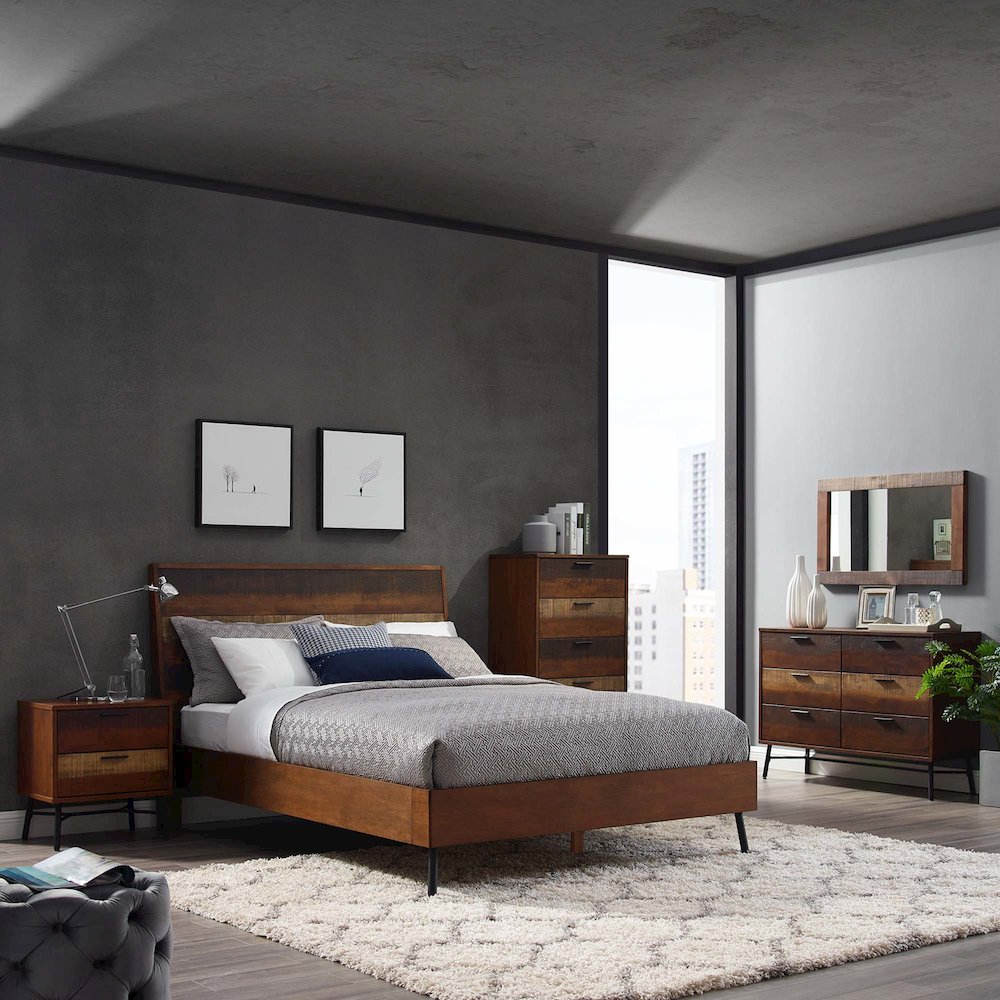 Arwen Queen Rustic Wood Bed