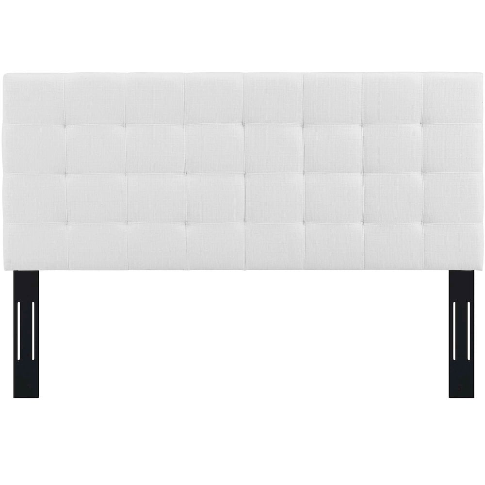 Paisley Tufted Upholstered Linen Fabric Full / Queen Headboard
