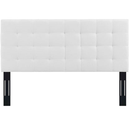 Paisley Tufted Upholstered Linen Fabric Full / Queen Headboard