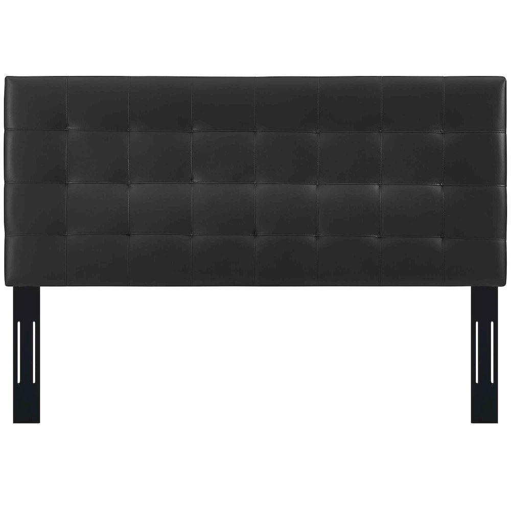 Paisley Tufted Upholstered Faux Leather Full / Queen Headboard