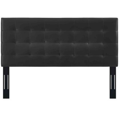 Paisley Tufted Upholstered Faux Leather Full / Queen Headboard
