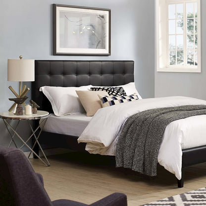 Paisley Tufted Upholstered Faux Leather King and California King Headboard