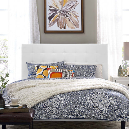 Paisley Tufted Upholstered Faux Leather King and California King Headboard
