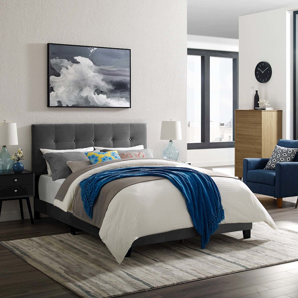Amira Performance Velvet Full Bed