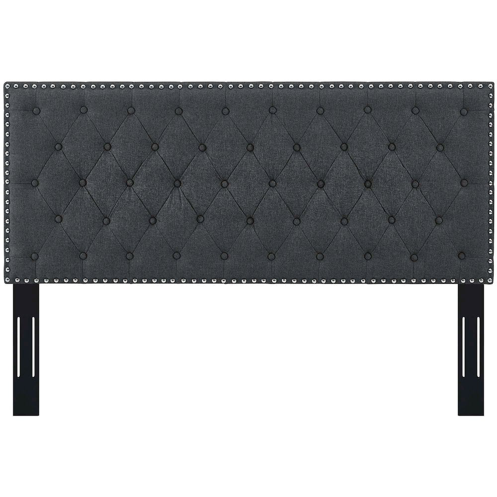 Helena Tufted Upholstered Linen Fabric Full / Queen Headboard