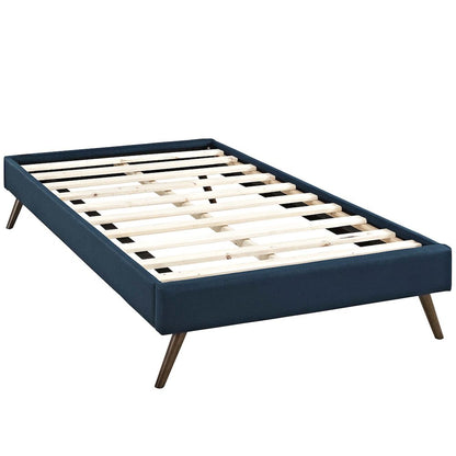 Loryn Fabric Twin Bed Frame with Round Splayed Legs