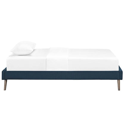 Loryn Fabric Twin Bed Frame with Round Splayed Legs