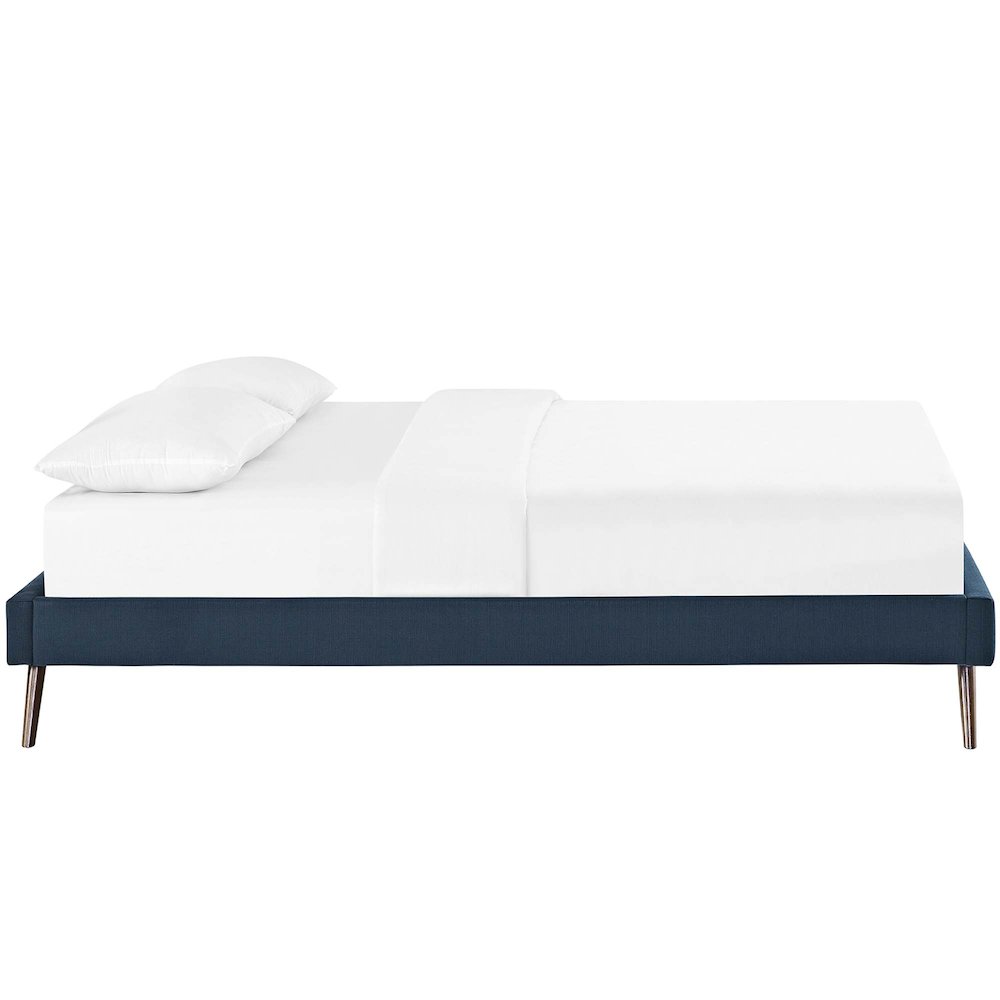 Loryn Fabric Full Bed Frame with Round Splayed Legs