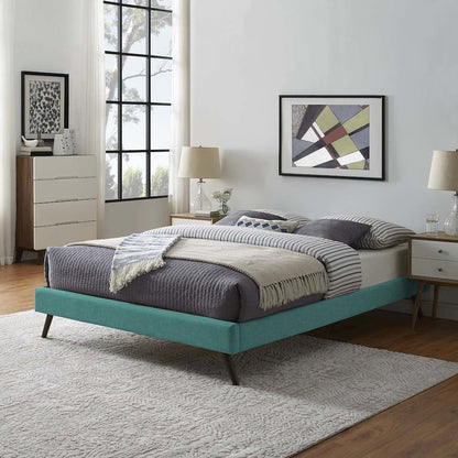 Loryn Fabric Full Bed Frame with Round Splayed Legs