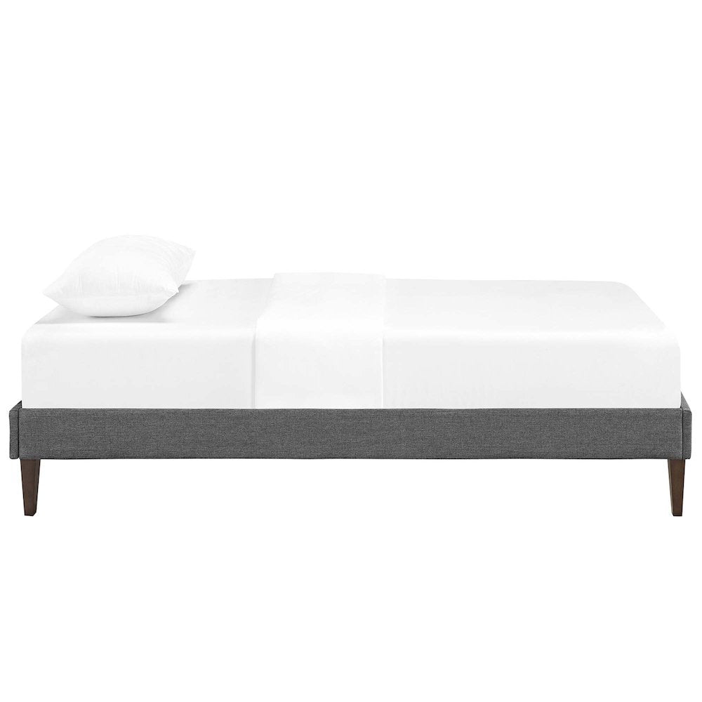 Tessie Fabric Twin Bed Frame with Squared Tapered Legs