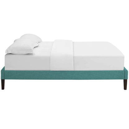 Tessie Fabric Queen Bed Frame with Squared Tapered Legs