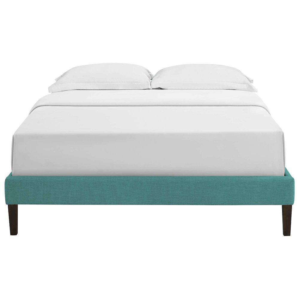 Tessie Fabric Queen Bed Frame with Squared Tapered Legs