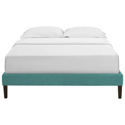 Tessie Fabric Queen Bed Frame with Squared Tapered Legs