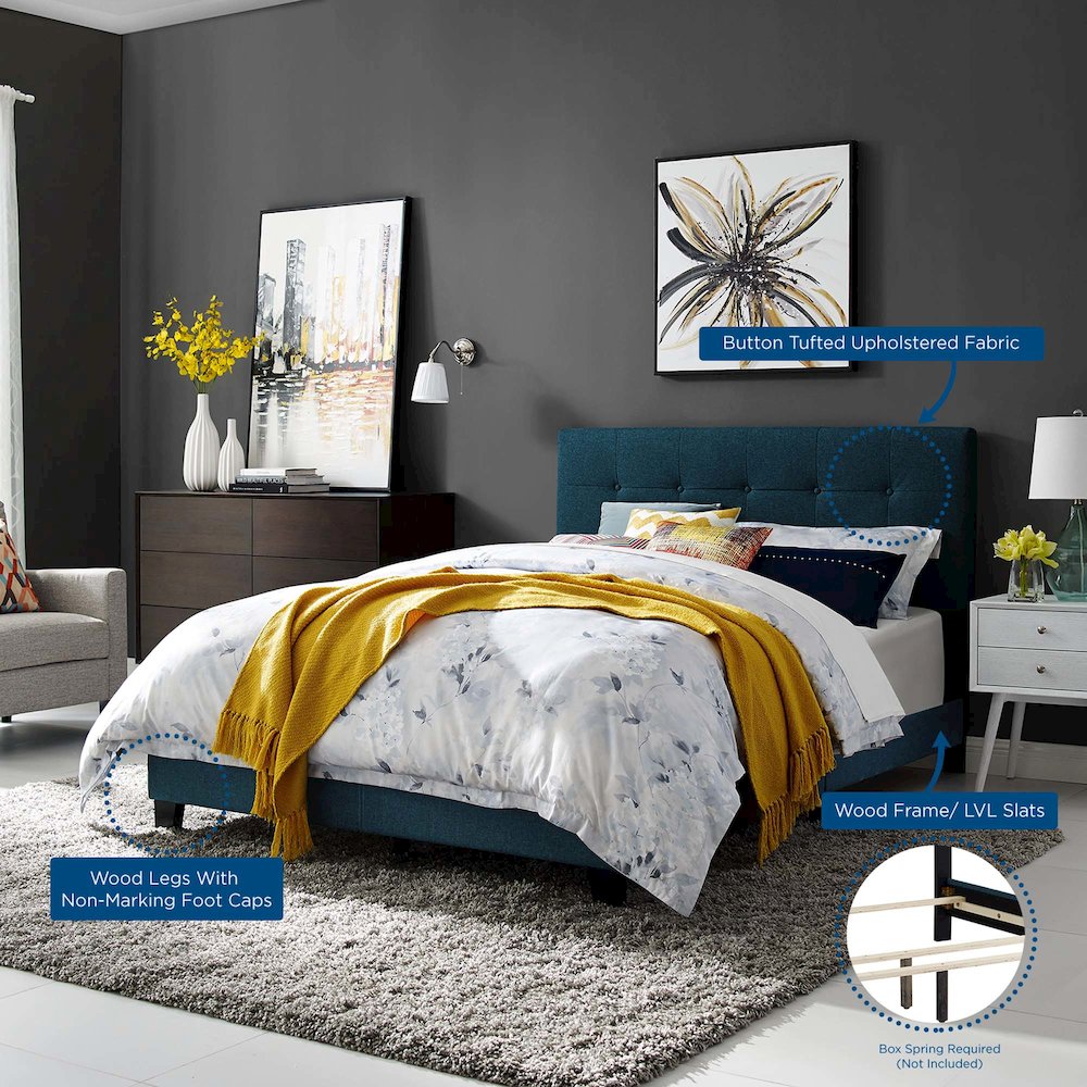 Amira Upholstered Fabric Full Bed