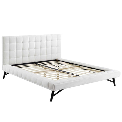 Julia Biscuit Tufted Performance Velvet Queen Platform Bed