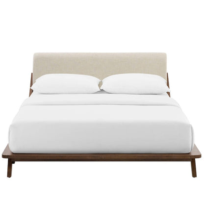 Luella Upholstered Fabric Queen Platform Bed