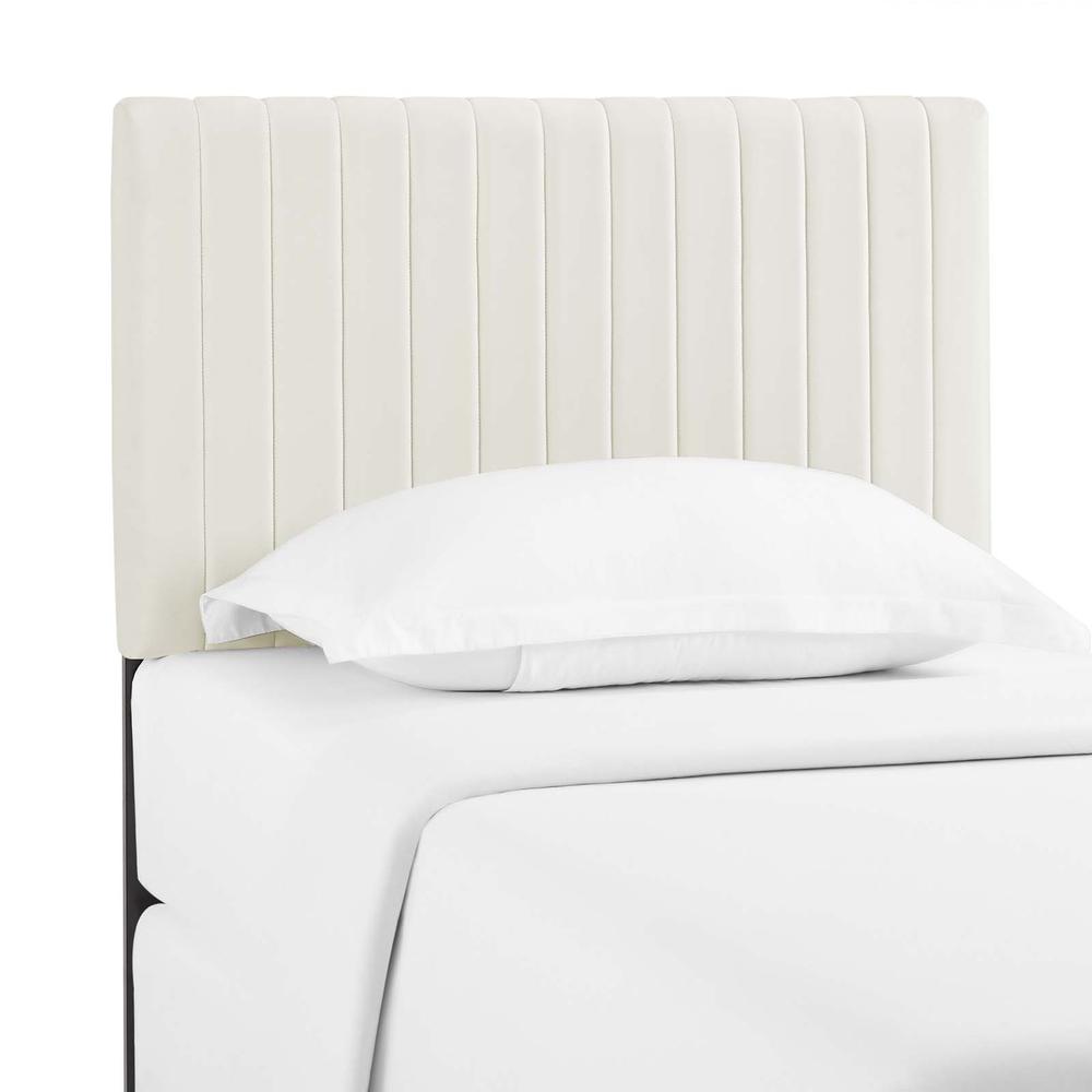 Keira Twin Performance Velvet Headboard - Ivory MOD-6093-IVO