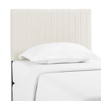 Keira Twin Performance Velvet Headboard - Ivory MOD-6093-IVO