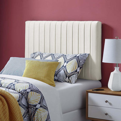 Keira Twin Performance Velvet Headboard - Ivory MOD-6093-IVO