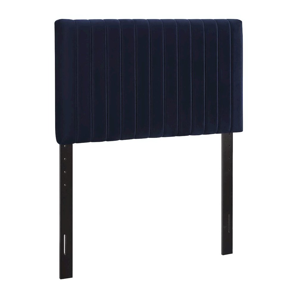 Keira Performance Velvet Twin Headboard - Midnight Blue