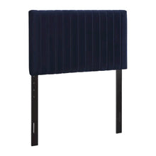 Keira Performance Velvet Twin Headboard - Midnight Blue