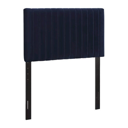 Keira Performance Velvet Twin Headboard - Midnight Blue