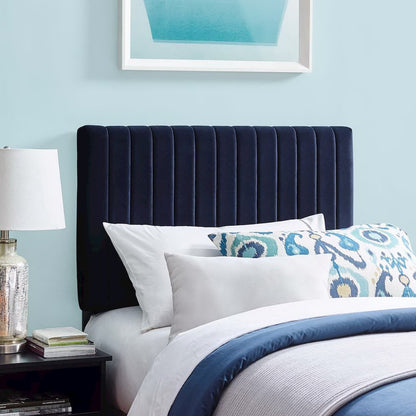 Keira Performance Velvet Twin Headboard - Midnight Blue