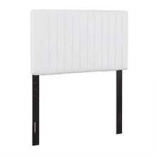 Keira Faux Leather Twin Headboard - White