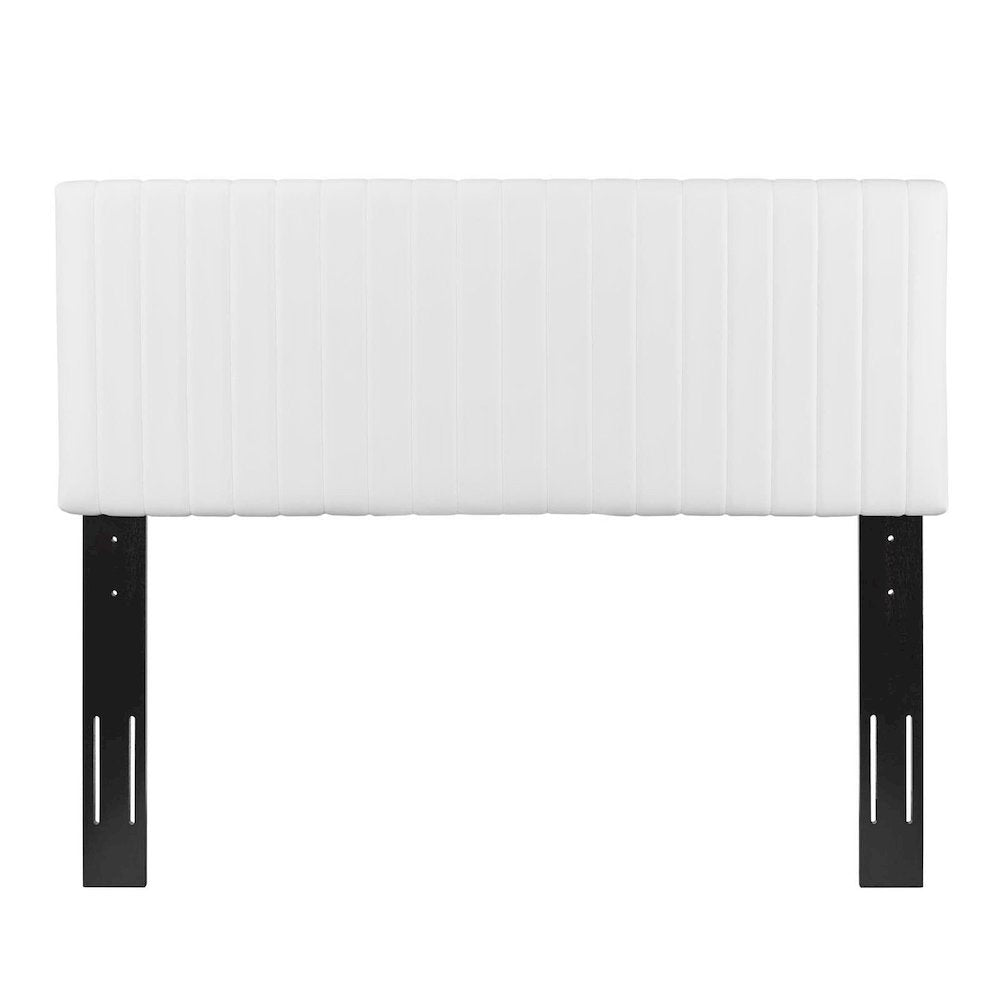 Keira Faux Leather King/California King Headboard - White