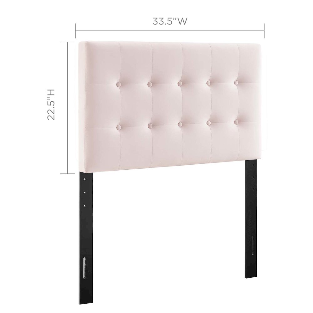 Emily Biscuit Tufted Performance Velvet Twin Headboard
