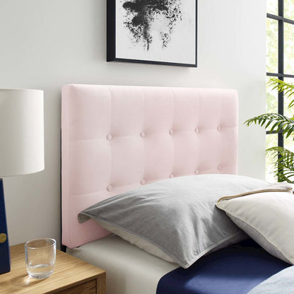 Emily Biscuit Tufted Performance Velvet Twin Headboard