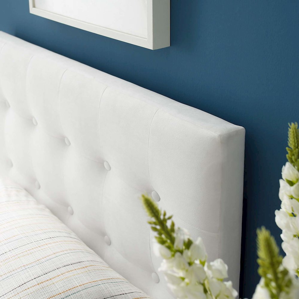 Emily Biscuit Tufted Performance Velvet Twin Headboard
