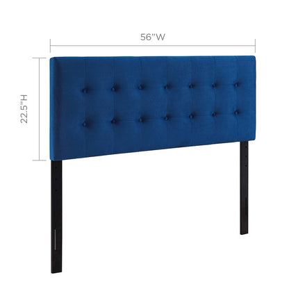 Emily Biscuit Tufted Performance Velvet Full Headboard