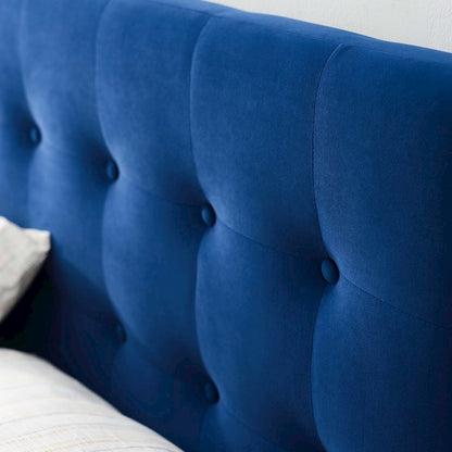 Emily Biscuit Tufted Performance Velvet Full Headboard