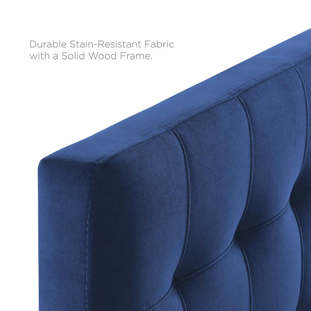 Lily Biscuit Tufted Performance Velvet Twin Headboard