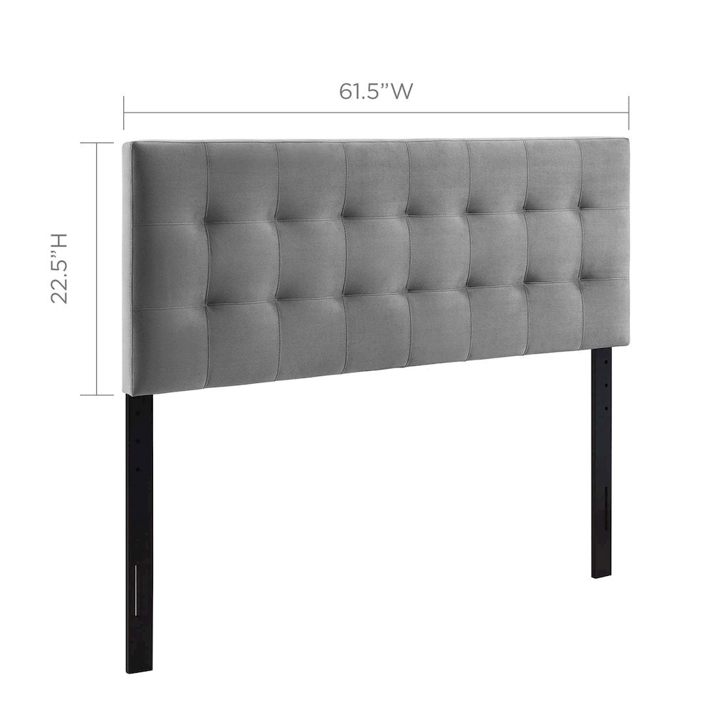 Lily Biscuit Tufted Performance Velvet Queen Headboard
