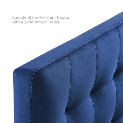 Lily Queen Biscuit Tufted Performance Velvet Headboard