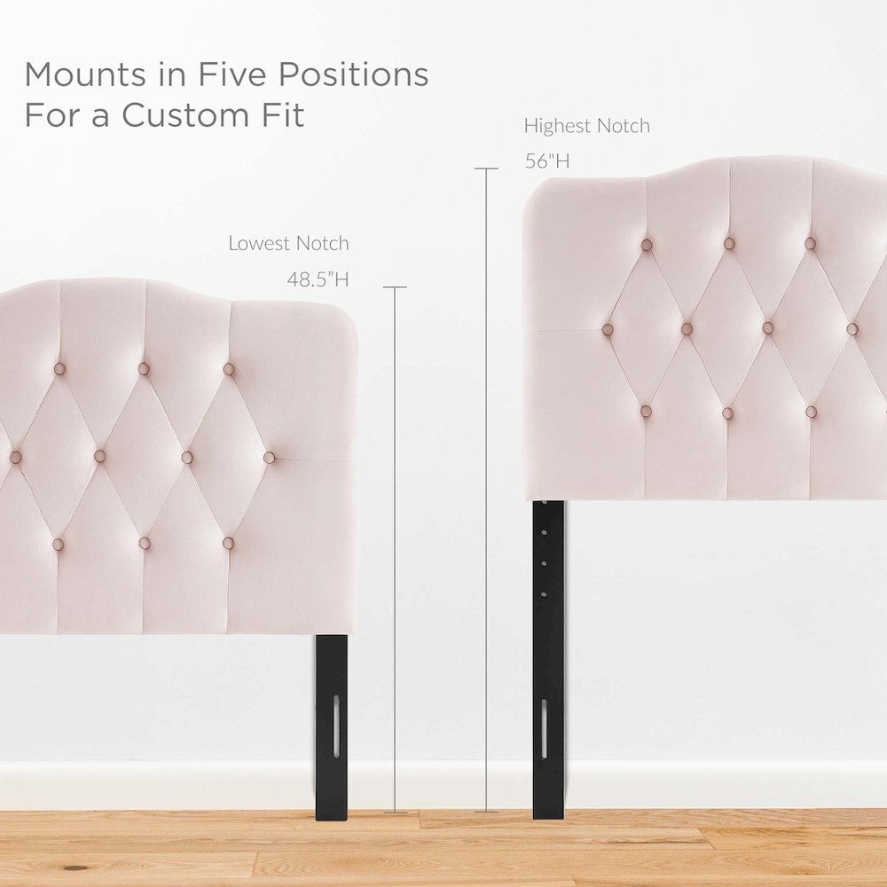 Annabel Diamond Tufted Performance Velvet Twin Headboard