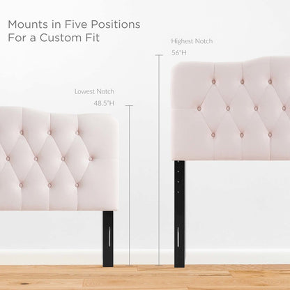 Annabel Diamond Tufted Performance Velvet Queen Headboard