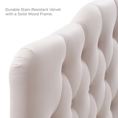 Annabel Diamond Tufted Performance Velvet Queen Headboard