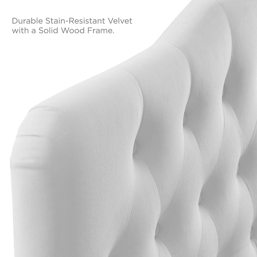 Annabel Queen Diamond Tufted Performance Velvet Headboard