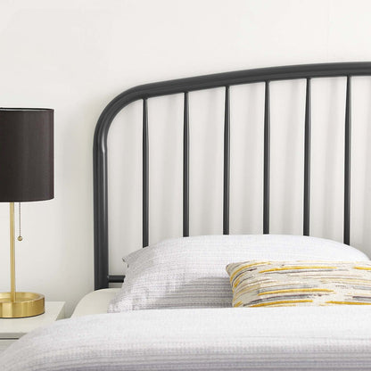 Nova Metal Twin Headboard - Gray