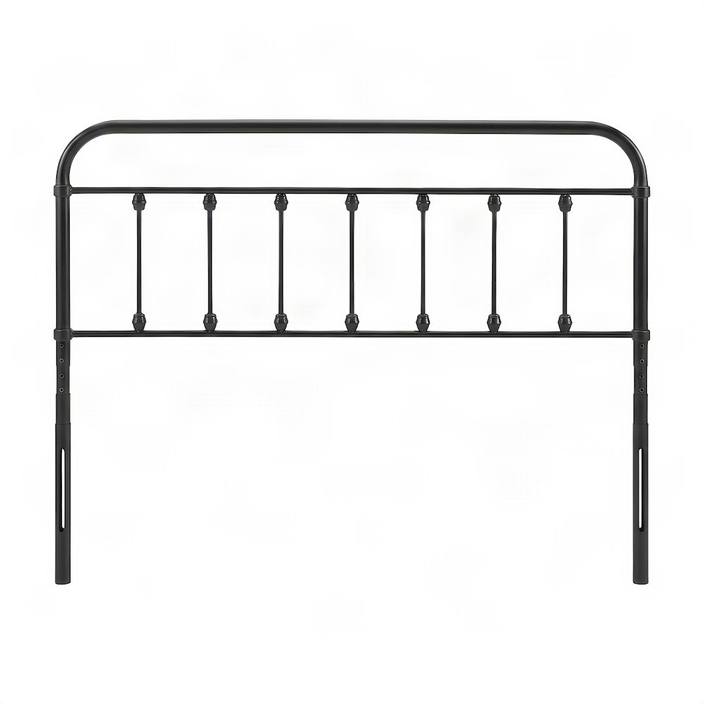 Iron and Metal Full Headboard Only, Industrial Full Size Bed Frame, Black
