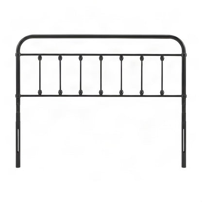Iron and Metal Full Headboard Only, Industrial Full Size Bed Frame, Black